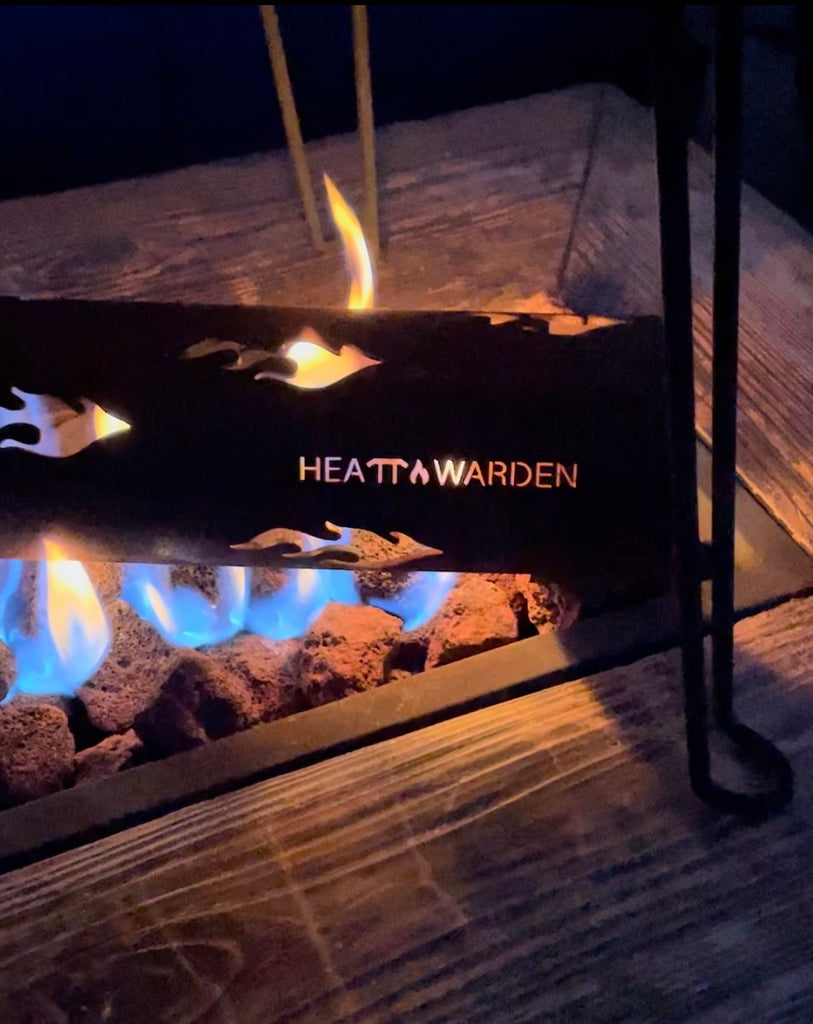 “NEW” Heat Warden® Large Premium American Steel Logs 3 (15"x 4"). For Medium/Large Fire Pits and Fireplaces.