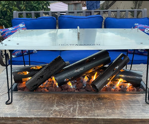 “NEW” Heat Warden® Premium American Steel Log Set. 90% MORE HEAT than fire glass or lava rock alone and LESS EXPENSIVE.