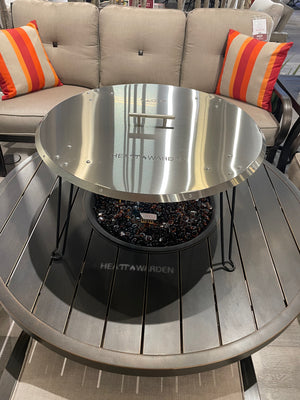 NOW AVAILABLE! NEW! Heat Warden®️ USA Quality 26" ROUND Heat Deflector with 12" Foldable Legs. (See menu above for Specs.) BACK IN STOCK. ORDER NOW!