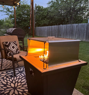 Heat Warden®️USA QUALITY 24"x 24" SQUARE Heat Deflector with 13" Foldable Legs. Sides sold in "Bundle". (See menu above for Specs.)