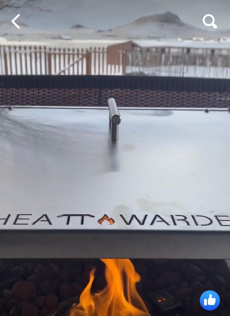 Heat Warden® USA QUALITY 32" x 16"  RECTANGLE Heat Deflector with 12"  Foldable Legs. (See menu above for Specs.)